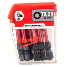 Біти ударні подовжені 2 шт Milwaukee Shockwave T25 50 мм 4932430882