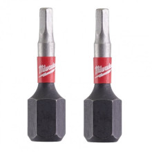 Біти ударні 2 шт Milwaukee Shockwave HEX2.5 25 мм 4932430893