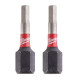 Біти ударні 2 шт Milwaukee Shockwave HEX3 25 мм 4932430894