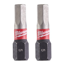 Біти ударні 2 шт Milwaukee Shockwave HEX5 25 мм 4932430896