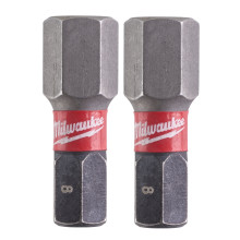 Біти ударні 2 шт Milwaukee Shockwave HEX8 25 мм 4932430898