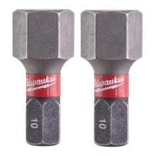 Біти ударні 2 шт Milwaukee Shockwave HEX10 25 мм 4932430899
