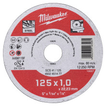 Круг отрезной по металлу Milwaukee SCS 41 125х22.23х1 мм 4932451477
