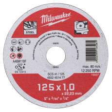 Круг відрізний по металу Milwaukee SCS 41 125х22.23х1 мм 4932451477