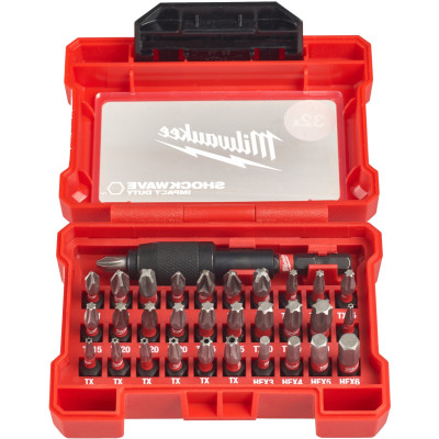 Набір біт Milwaukee 32 предметів SHOCKWAVE 4932464240