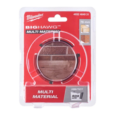 Коронка по мультиматеріалам Milwaukee Big Hawg 76х60 мм 4932464931