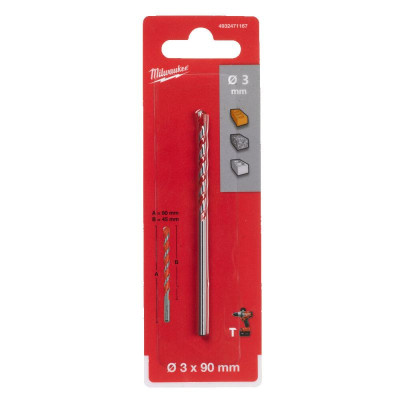 Свердло по бетону Milwaukee Premium TCT 3х45х90 мм 4932471167
