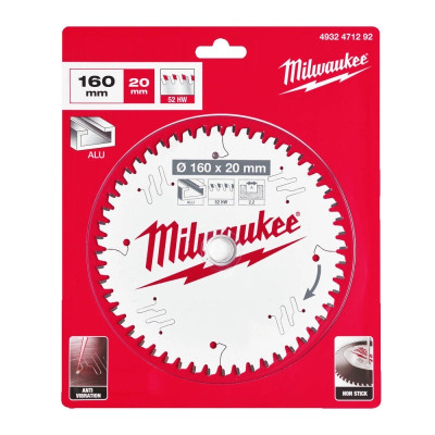 Диск пильний по алюмінію Milwaukee CSB P Alu 160х20х52 4932471292