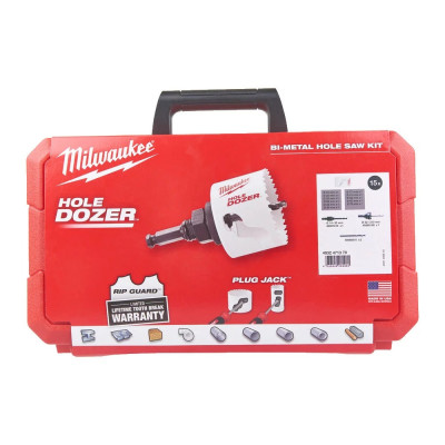 Набір біметалевих коронок універсальних 10 шт Milwaukee Hole Dozer Holesaw Set 19-79 мм 4932471370