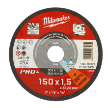 Круг отрезной по нержавеющей стали Milwaukee PRO+ SCS 41 150х22.23х1.5 мм 4932471386