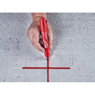Маркер червоний Milwaukee INKZALL Red L Chisel Tip 4932471556