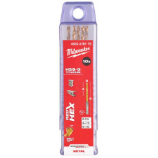 Свердла по металу 10 шт Milwaukee RedHEX HSS-G TiN 2.5х19х62 мм 4932478175