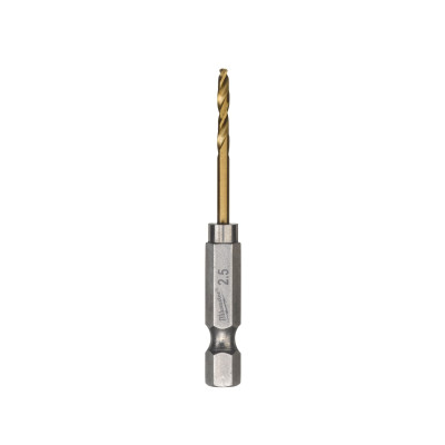 Свердла по металу 10 шт Milwaukee RedHEX HSS-G TiN 2.5х19х62 мм 4932478175