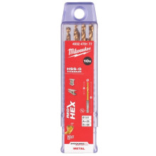 Свердла по металу 10 шт Milwaukee RedHEX HSS-G TiN 3.5х25х69 мм 4932478177