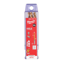 Свердла по металу 10 шт Milwaukee RedHEX HSS-G TiN 4.5х29х76 мм 4932478179
