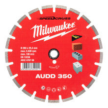 Круг алмазний по бетону Milwaukee AUDD 350 350х25.4х2.6 мм 4932478708
