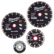 Комплект алмазних дисків Milwaukee Promo DU 230 мм, 125 мм, Fixtec гайка XL 4932478957
