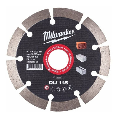 Комплект алмазных дисков Milwaukee Promo DU 230 мм, 125 мм, Fixtec гайка XL 4932478957