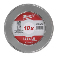 Круги відрізні по нержавіючій сталі 10 шт Milwaukee PRO+ SCS 41 125х22.23х1 мм 4932478998