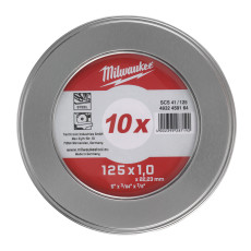 Круги відрізні по нержавіючій сталі 10 шт Milwaukee PRO+ SCS 41 125х22.23х1 мм 4932478998