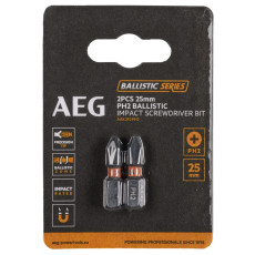 Біти ударні магнітні 2 шт AEG Ballistic РH2 25 мм AAK252PH2 4932479164