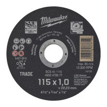 Круг відрізний по нержавіючій сталі Milwaukee SCS 41 115х22.23х1 мм 4932479577