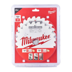 Комплект із 2-х дисків пильних по дереву Milwaukee CSB Twin Pack 2 шт 190х30х24 4932479804