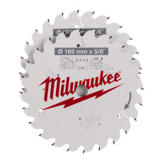 Диски пильні по дереву 2 шт Milwaukee CSB Twin Pack 165х15.87х24 4932479836