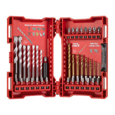 Набор бит и свёрл Milwaukee SHOCKWAVE RedHEX 39 предметов 4932479853