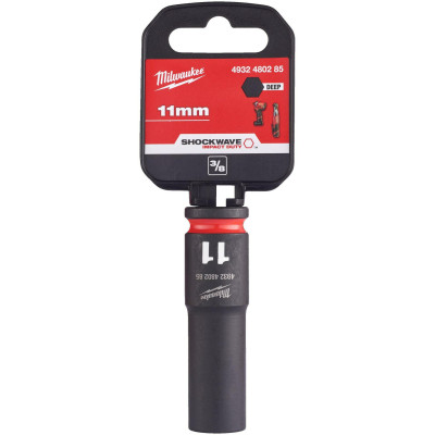 Головка торцева ударна подовжена Milwaukee Shockwave 11 мм 3/8” 4932480285