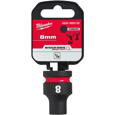 Головка торцева ударна Milwaukee Shockwave 8 мм 1/2” 4932480302