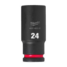 Головка торцевая ударная удлинённая Milwaukee Shockwave 24 мм 1/2” 4932480342