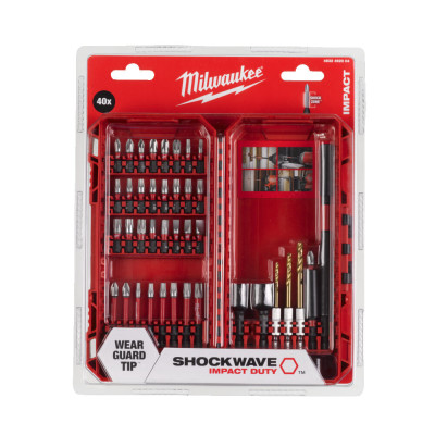 Набір свердел і біт Milwaukee Shockwave Impact Duty 40 предметів 4932492004
