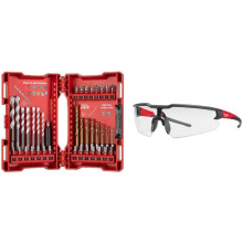 Набір свердел і біт Milwaukee SHOCKWAVE RedHEX 39 предметів + окуляри Perfect match deal Shockwave 2