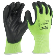 Перчатки сигнальные с защитой от порезов 12 пар Milwaukee Hi-Vis Cut 1/A 9/L 4932492915