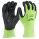 Перчатки сигнальные с защитой от порезов 12 пар Milwaukee Hi-Vis Cut 1/A 10/XL 4932492916