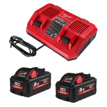 Набір Milwaukee M18 HNRGO4-802 зарядний пристрій 18 В, акумулятори 2 шт Li-Ion 18 В 8 Аг 4932492936