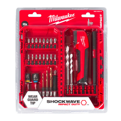 Набор бит и переходников Milwaukee Shockwave RedHEX 35 предметов 4932493653