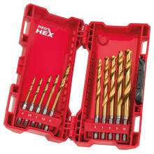 Набір свердел по металу 10 шт Milwaukee RedHEX HSS-G TiN 3-10 мм 4932493865