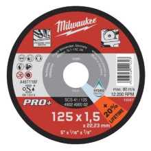 Круг відрізний по нержавіючій сталі Milwaukee PRO+ SCS 41 125х22.23х1.5 мм 4932498002