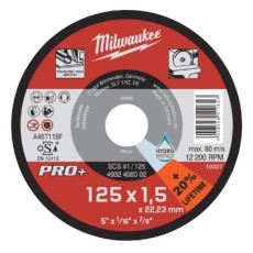 Круг відрізний по нержавіючій сталі Milwaukee PRO+ SCS 41 125х22.23х1.5 мм 4932498002