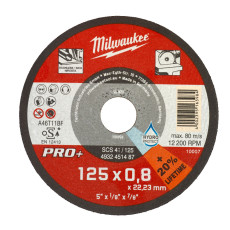 Круг відрізний по нержавіючій сталі Milwaukee PRO+ SCS 42 125х22.23х0.8 мм 4932498201