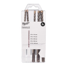 Бури по бетону 5 шт Milwaukee Contractor 4C 5-10х110-160 мм SDS-Plus 4932498909