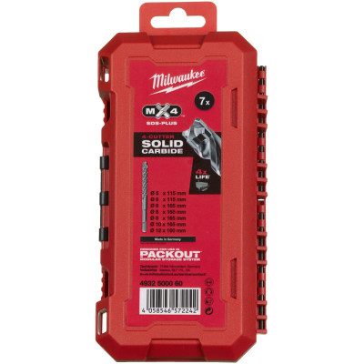 Буры по бетону 5 шт Milwaukee MX4 5-12х115-165 мм SDS-Plus 4932500060