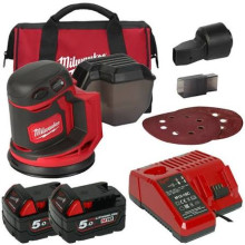 Ексцентрикова шліфмашина акумуляторна Milwaukee M18 BOS125-502B 4933464229