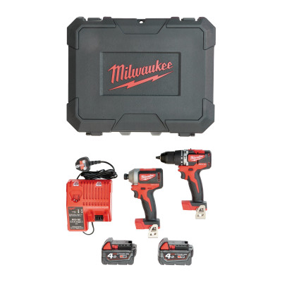 Набір акумуляторних інструментів Milwaukee M18 CBLPP2A-402C 4933464536