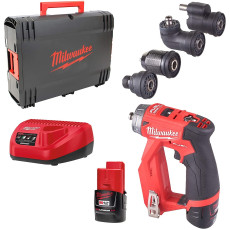 Дрель-шуруповёрт аккумуляторная со сменными насадками Milwaukee M12 FDDXKIT-202X 4933464979
