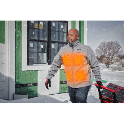 Куртка аккумуляторная с подогревом Milwaukee XXXL M12 HJ GREY5-0 4933479363 без АКБ