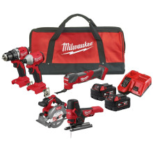 Набір акумуляторних інструментів Milwaukee M18 BLCPP5A-502B 4933492838