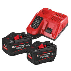 Набір Milwaukee M18 FORGENRG-122 зарядний пристрій 12-18 В, акумулятори Forge 2 шт Li-Ion 18 В 12 Аг 4933498610